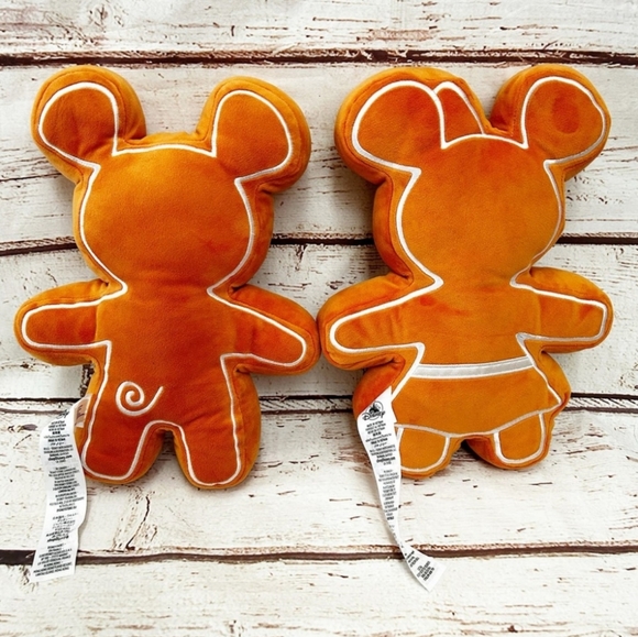 DISNEY Christmas Mickey & Minnie Gingerbread Cookie Scented Plush Set - Picture 3 of 6